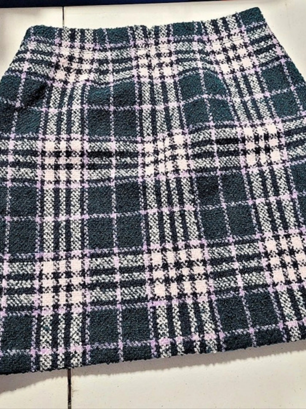 LOFT Plaid Mini Skirt in Blue & Pink Size 0